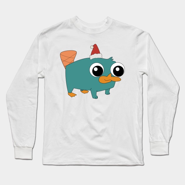 Christmas Baby Perry the Platypus Long Sleeve T-Shirt by Beca's Sticker and More